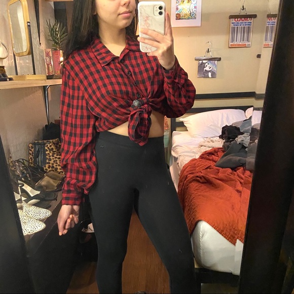 HP⭐️ Vintage 80’s Red and Black Plaid Flannel - Picture 15 of 16